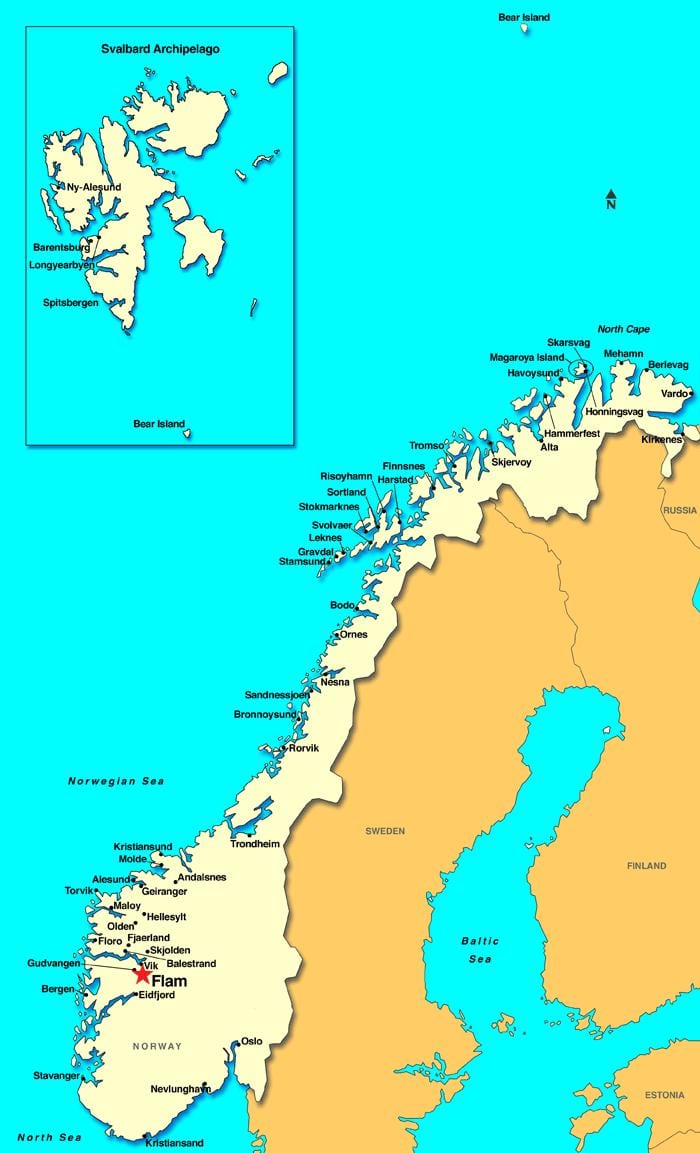 flam harta Norvegia