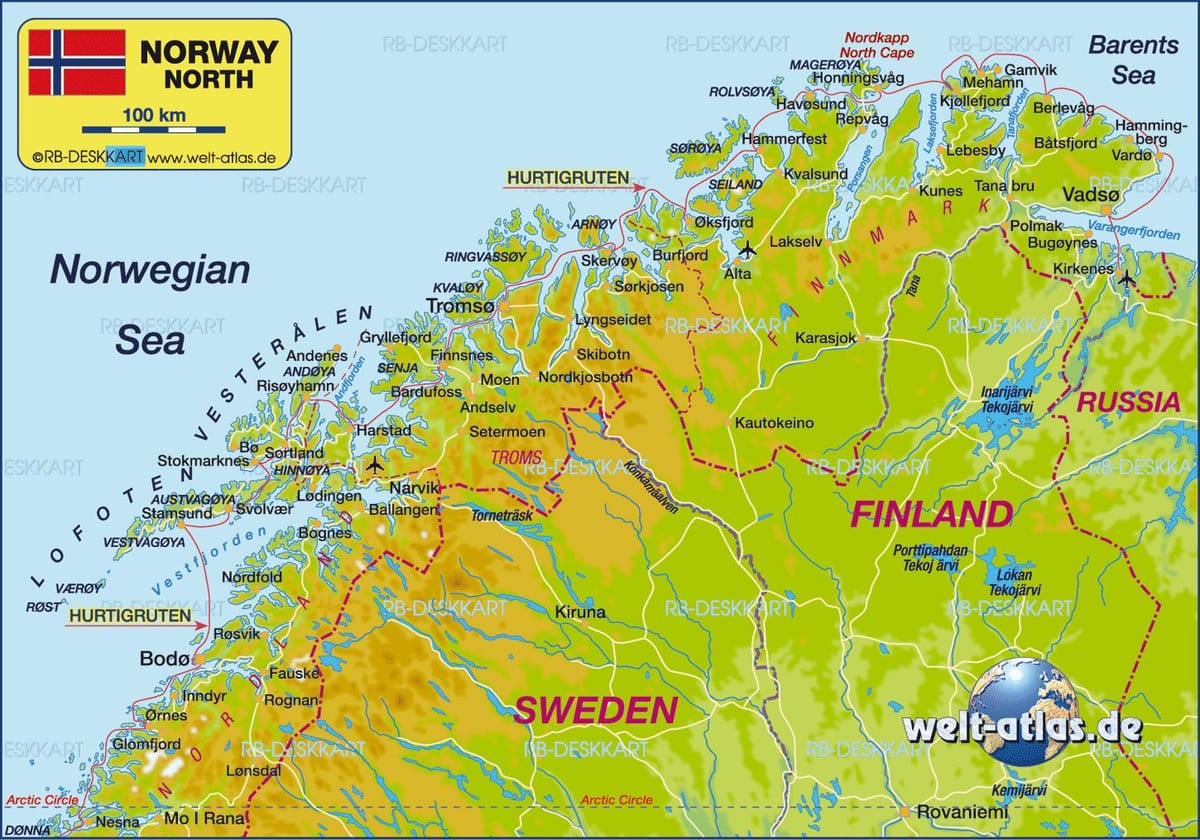 Harta kirkenes, Norvegia