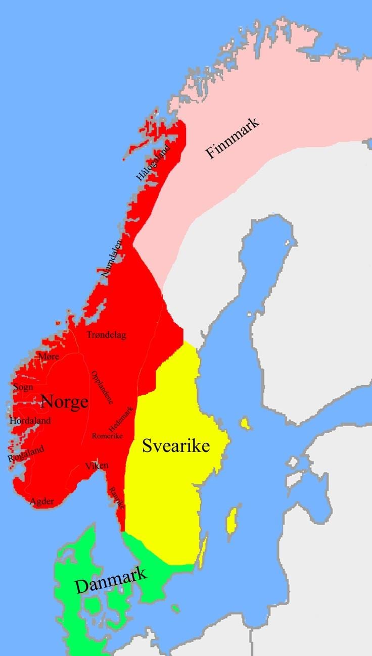 Harta Norvegia frontiere