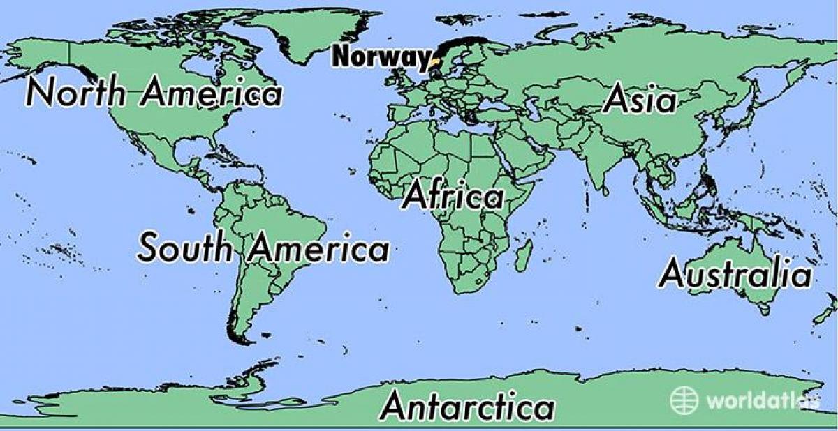 Harta Norvegia locație de pe lume 