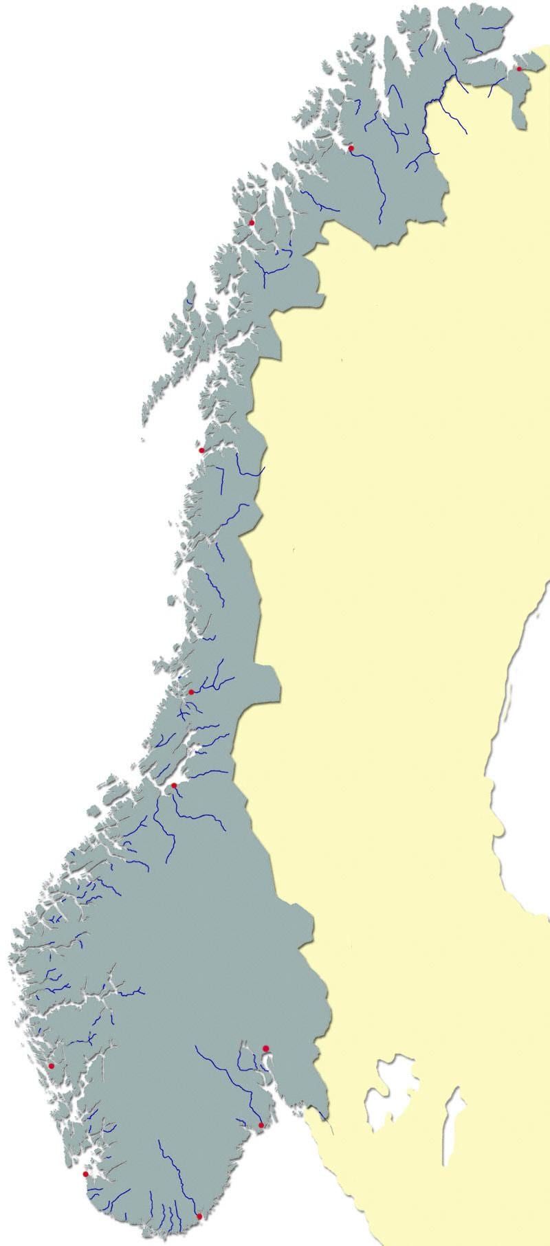 Harta Norvegia râu