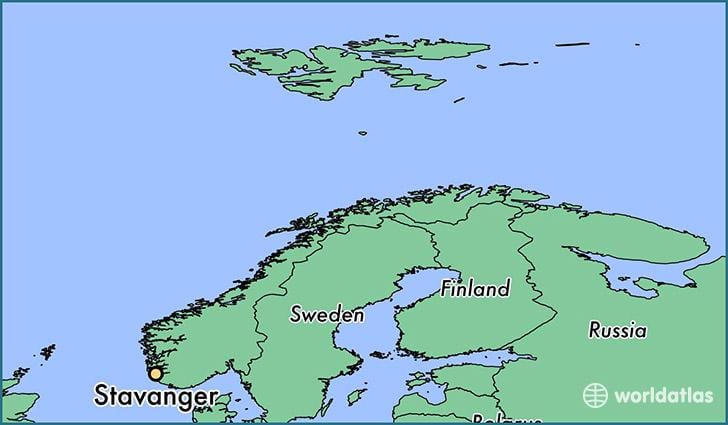 harta stavanger, Norvegia