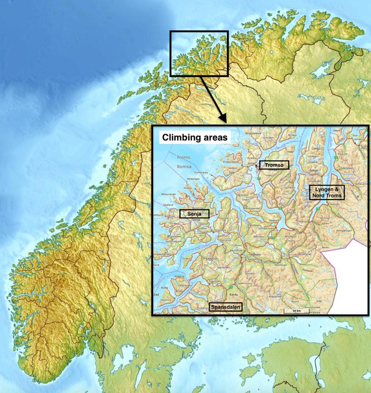 tromsø, Norvegia hartă
