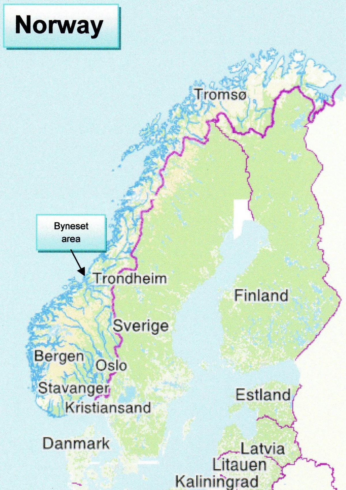 Harta trondheim, Norvegia