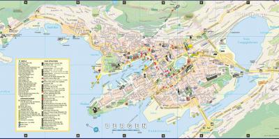 Bergen Norvegia city arată hartă