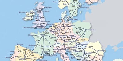Harta eurail Norvegia