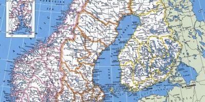 Harta detaliată Norvegia