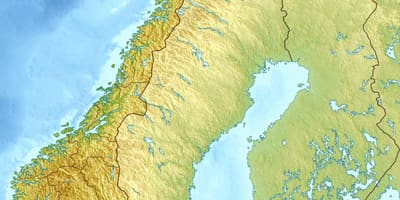 Harta fizică Norvegia