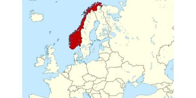 Norvegia localizare pe harta