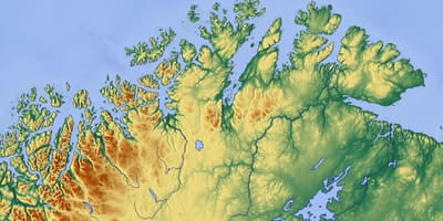 Norvegia de nord hartă