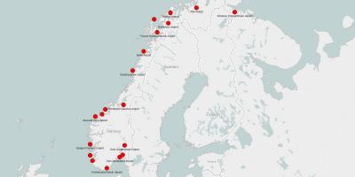 Harta Norvegia aeroporturi