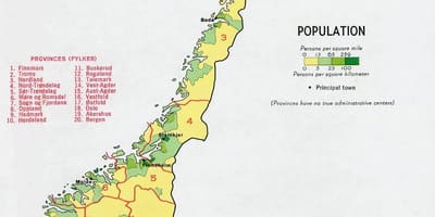 Norvegia populația hartă