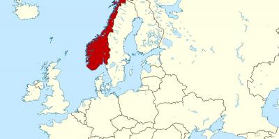 Harta Norvegia și europa