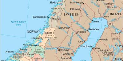 O hartă din Norvegia
