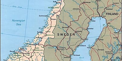 Harta Norvegia latitudine