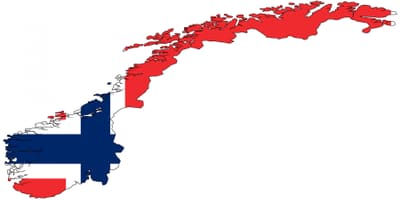 Norvegia harta flag