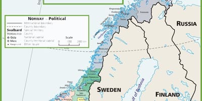 Harta Norvegia politice 