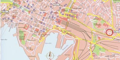 Hartă din centrul orașului oslo, Norvegia